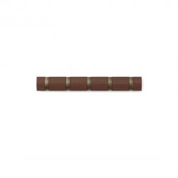 Umbra Flip Hooks Wall Rail, Walnut Color