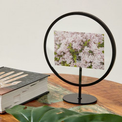 Umbra round photo frame, black 5*7 cm