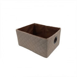 Weva winsom foldable textile storage basket, 19x26x13 cm,taupe