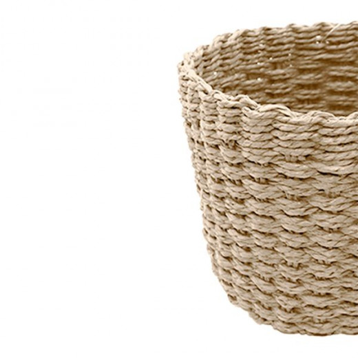 Weva rattique faux rattan storage basket set, 3 pcs ,natural