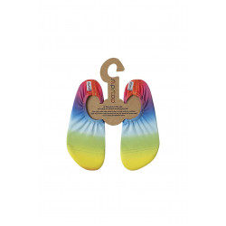 Slipstop Girls Non-slip Pool Shoes, Rainbow Color, M Size