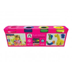 Play Dough 4 Packs, Neon Assorted Color, 480Gram