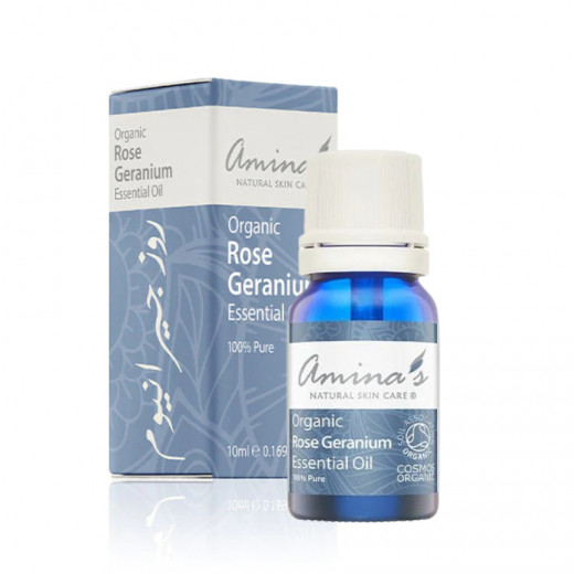 Amina's Organic Rose Geranium Essential Oil,10ml