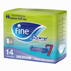 Fine Care Incontinence Adults Pull Ups For Unisex, Medium, Waist 80-110 Cm, Pack of 14