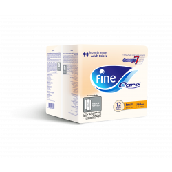 Fine Care Incontinence Unisex Briefs, Small, Waist 51-75 Cm, 12 Diapers