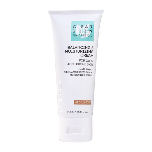 Seventeen Clear Skin Balancing And Moisturizing Cream, Medium, 75 Ml