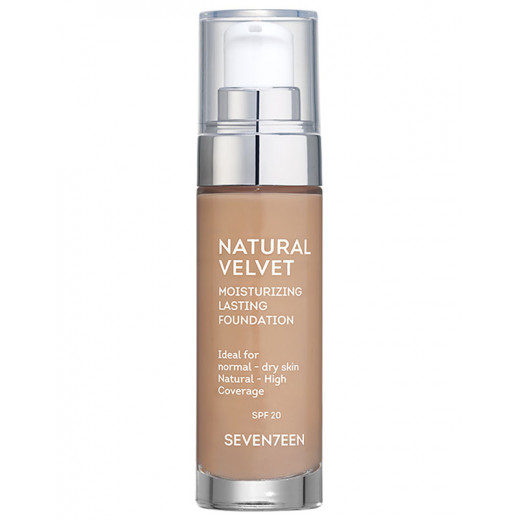 Seventeen Natural Velvet Matte Foundation, Dark Brown Color, Number 90