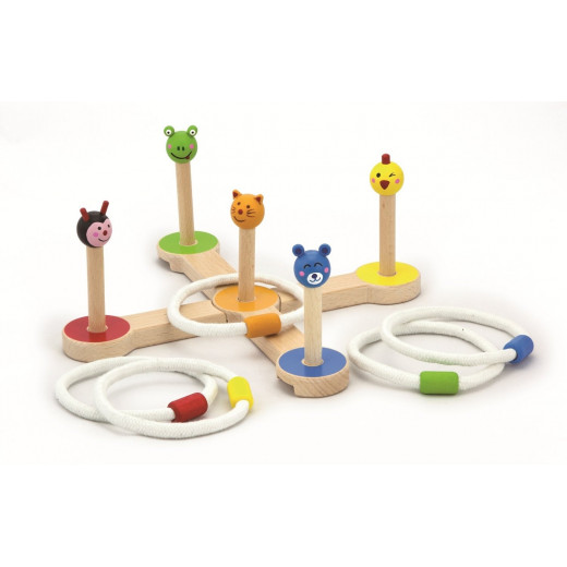 Viga Wooden Animal Design Ring Toss Game