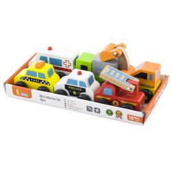 Viga Mini Vehicles Set, 6 Pieces