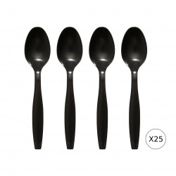 Al Shawash Disposable Spoons, Black Color, 25 Pieces