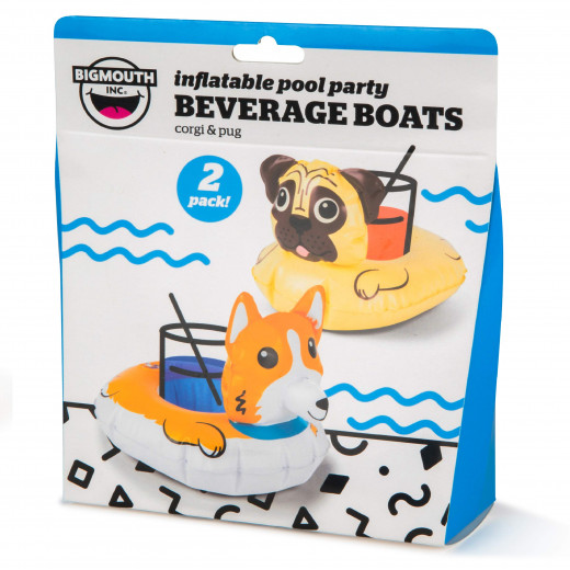 BigMouth Beverage Boats Corgi And Pug Dogs