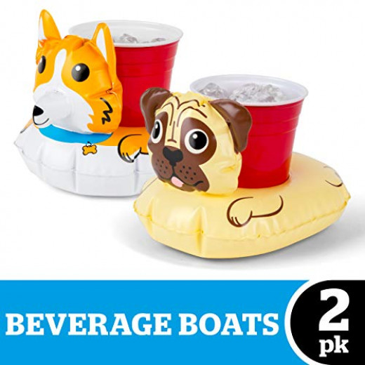 BigMouth Beverage Boats Corgi And Pug Dogs