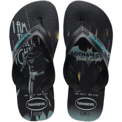 Havaianas Kids Max Heroes Flip Flop, Black And Blue Color