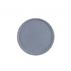 Madame Coco Reve Bleu Tuyau Round Tray, 36.5 Cm