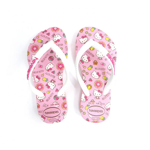 Havaianas Kids Slim Hello Kitty Flip Flop, Pink Color