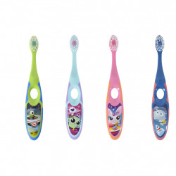 Jordan Children's Toothbrush Step 2, (3-5 years) Soft Brush with Cap for Travel - Pink