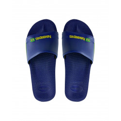 Havaianas Slide Brasil Flip Flop, Navy Blue Color