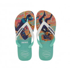 Havaianas Top Fortnite Flip Flop, Green Dew Color, Size 35/36