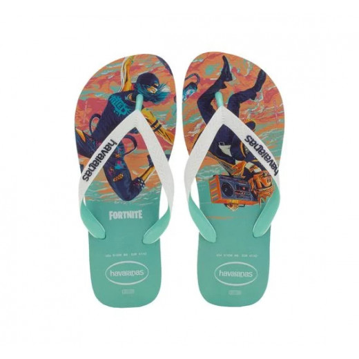 Havaianas Top Fortnite Flip Flop, Green Dew Color, Size 45/46