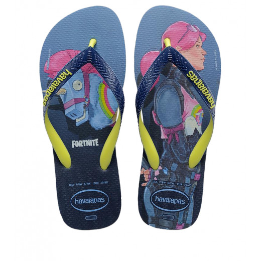 Havaianas Top Fortnite Flip Flop, Indigo Blue Color, Size 43/44