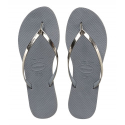 Havaianas You Metallic City Sandals, Steel Grey Color, Size 35/36