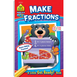 School Zone Make Fractions Grades 1-2 Workbook