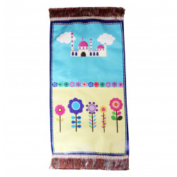 سجادة صلاة  للأطفال بتصميم الزهور ، 38 × 75 سم