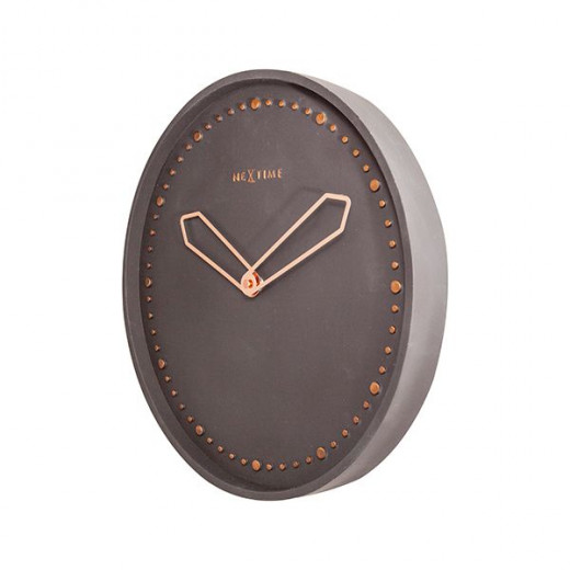 Nextime cross wall clock, black color