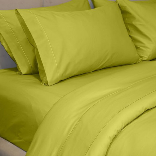 Fieldcrest plain duvet cover, cotton, pistache color, super king size