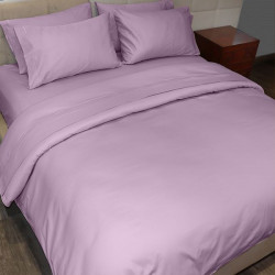 Fieldcrest plain duvet cover, cotton, plum color, super king size