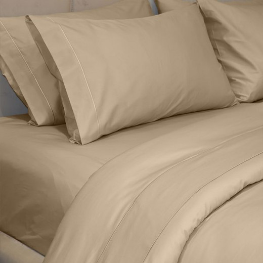 Fieldcrest plain duvet cover, cotton, canvas color, king size