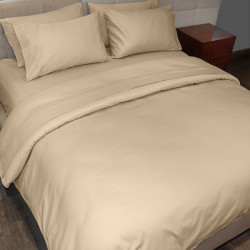 Fieldcrest plain duvet cover, cotton, ivory color, king size