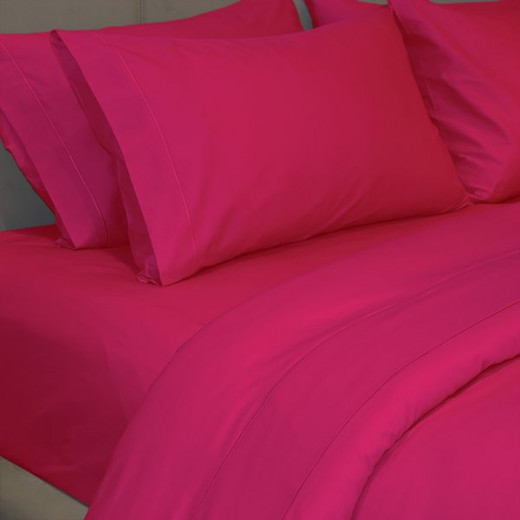 Fieldcrest plain duvet cover, cotton, fuchsia color, twin size