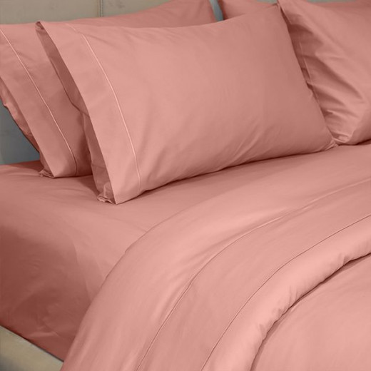 Fieldcrest plain duvet cover, cotton, old rose color, twin size