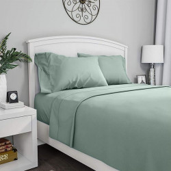 Fieldcrest Plain Flat Sheet, Cotton, Jade Color, King Size