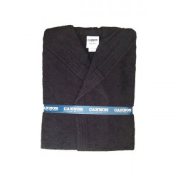 Cannon plain bathrobe, cotton, black color