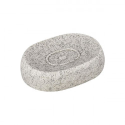 Wenko "Puro" soap dish, plastic polyresin, light grey