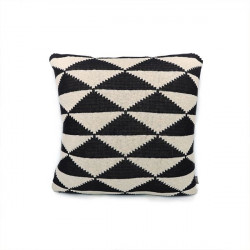 Nova home moel hand knitted cushion cover, black and natural color