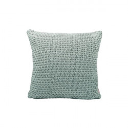 Nova Home Pearly Hand Knitted Cushion Cover, Light Green Color