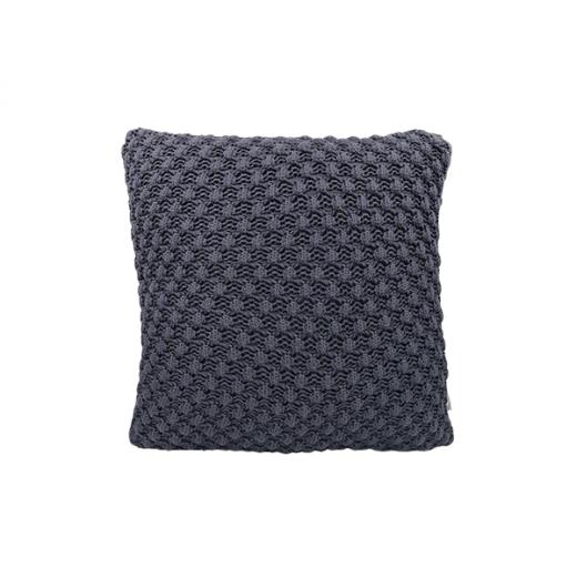 Nova Home PopPop Hand Knitted Cushion Cover, Navy Blue Color