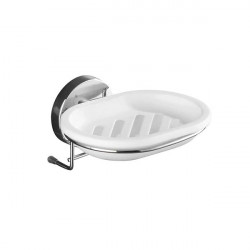 Wenko milazzo vacum-loc soap dish, stainless steel, white