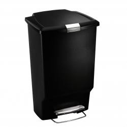 Simplehuman Plastic And Stainless Steel Trash Bin, Black Color, 45 Liter