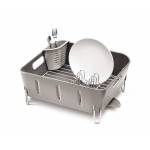 Simplehuman Compact Plastic Dish Rack, Grey Color