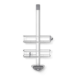 Simplehuman stainless steel and anodized aluminum shower caddy, silver color