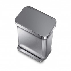 Simplehuman stainless steel trash bin, brushed, 55 liter