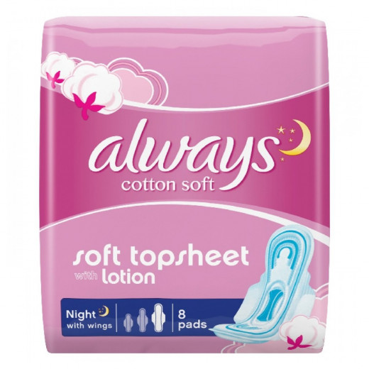 Always Sanitary Pads, Soft Top Sheet With Lotion, 9 Pieces