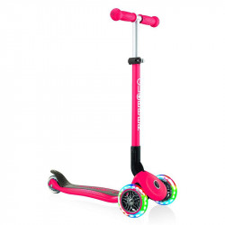 Globber Foldable Lights Scooter, Red Color