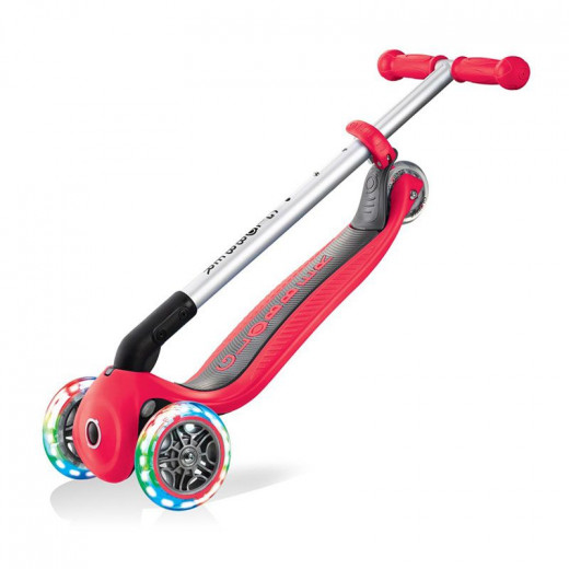 Globber Foldable Lights Scooter, Red Color