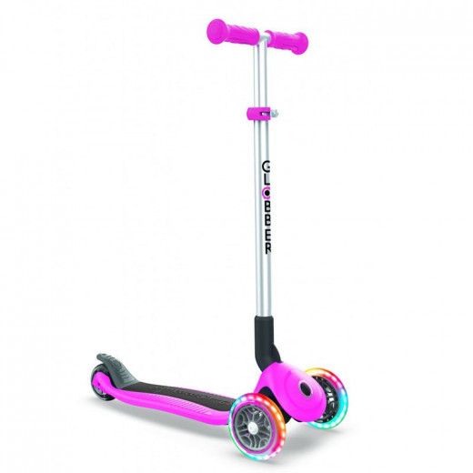 Globber Foldable Lights Scooter, Pink Color