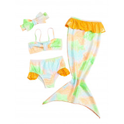 Baby Bikini Swimsuit With Seahorse and Shell Print